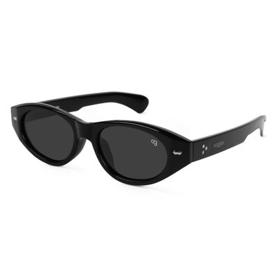Arum Black Oval Sunglasses Shop Arum Black Oval Sunglasses