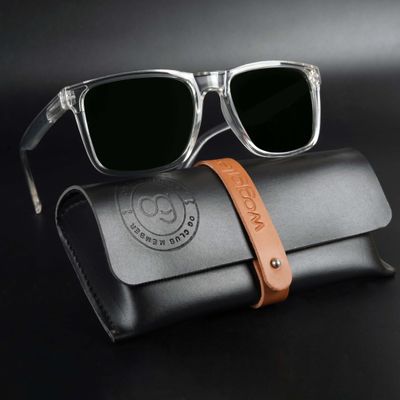 Auralite Transparent Polarized Square Sunglasses Shop Auralite Transparent Polarized Square Sunglasses