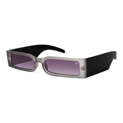Shop Aurex Grey Rectangle Sunglasses