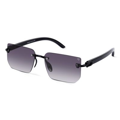Fred Purple Rimless Rectangle Sunglasses Shop Fred Purple Rimless Rectangle Sunglasses
