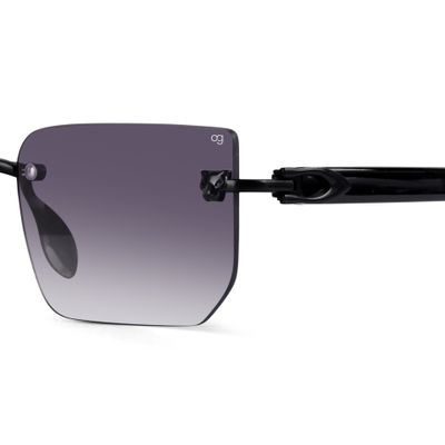 Fred Purple Rimless Rectangle Sunglasses Buy Fred Purple Rimless Rectangle Sunglasses