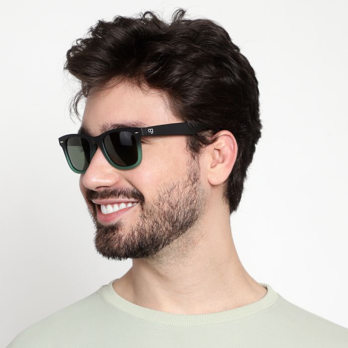 Buy DualTone Green X Green Polarized Gradient Sunglasses Woggles