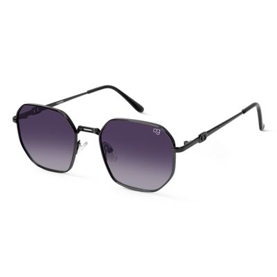Shop Hexed Black Hexagonal Sunglasses