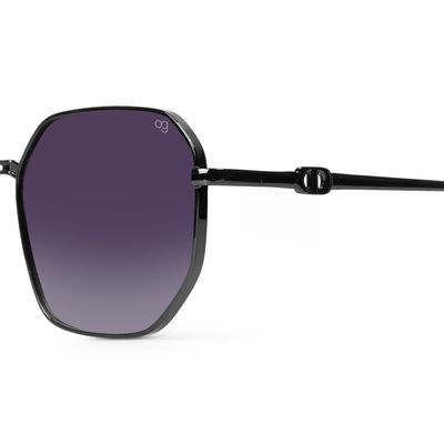 Buy Hexed Black Hexagonal Sunglasses