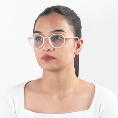 Shop Lucid Cubism Round Blue Screen Glasses