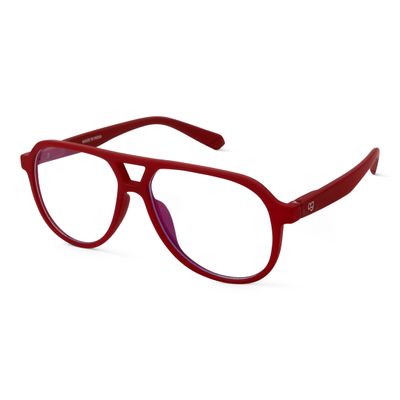 Shop Luxorin Burgundy Aviator Blue Screen Sunglasses