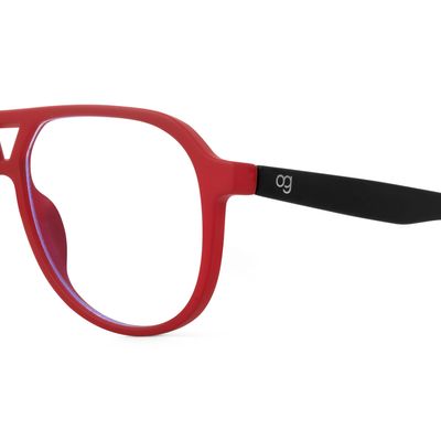 Buy Luxorin Red &amp; Black Aviator Blue Screen Sunglasses Online