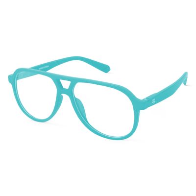 Shop Luxorin Turquoise Aviator Blue Screen Sunglasses
