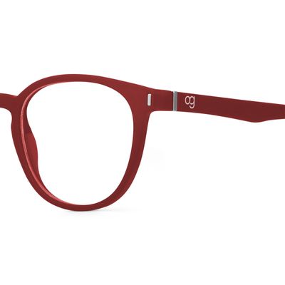 Buy Noctra Burgundy Round Blue Screen Sunglasses Online