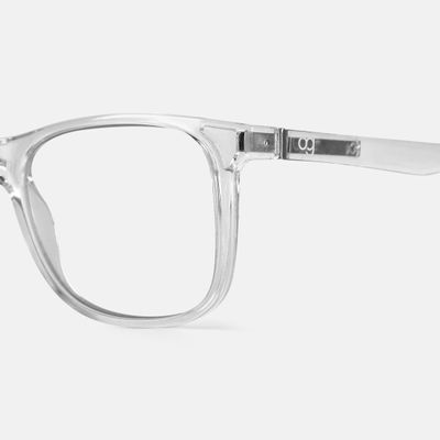 Buy Noir Transparent Square Blue Screen Glasses