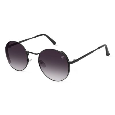 Shop Rayzo Round Rimless Purple &amp; Black Sunglasses