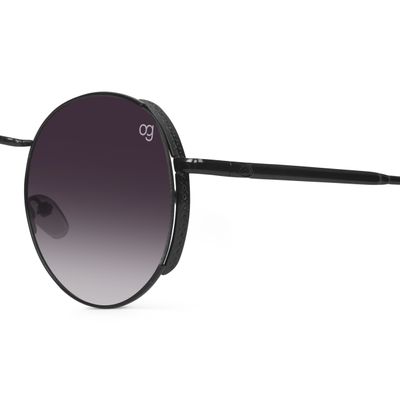 Buy Rayzo Round Rimless Purple &amp; Black Sunglasses Online