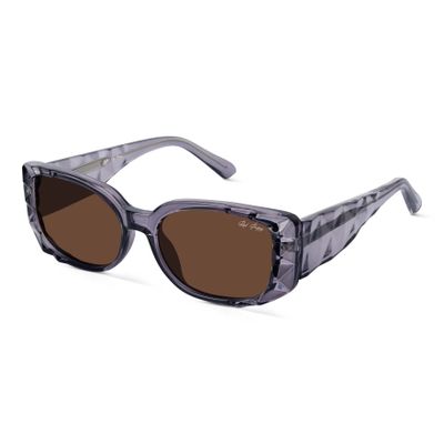 Shop Red Pappy Aetheris Brown Rectangle  Sunglasses