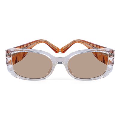 Buy Red Pappy Aetheris Orange Rectangle  Sunglasses