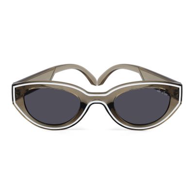 Buy Red Pappy Chronon Olive Rectangle Sunglasses