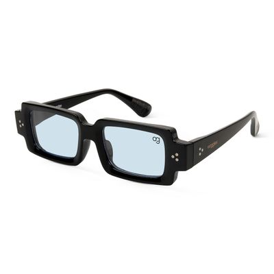 Shop Rustic Blue Rectangle Sunglasses