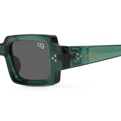 Rustic Green Rectangle Sunglasses Buy Rustic Green Rectangle Sunglasses