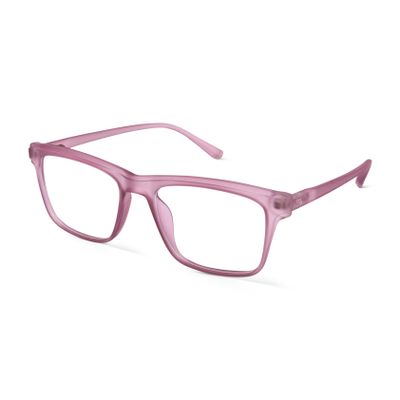 Shop Sakura Pink Rectangle Blue Screen Glasses