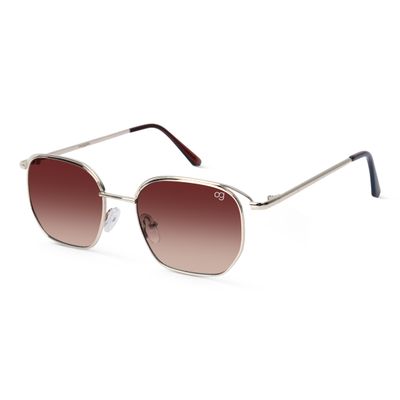 Tidebreak Golden Hexagonal Sunglasses Shop Tidebreak Golden Hexagonal Sunglasses