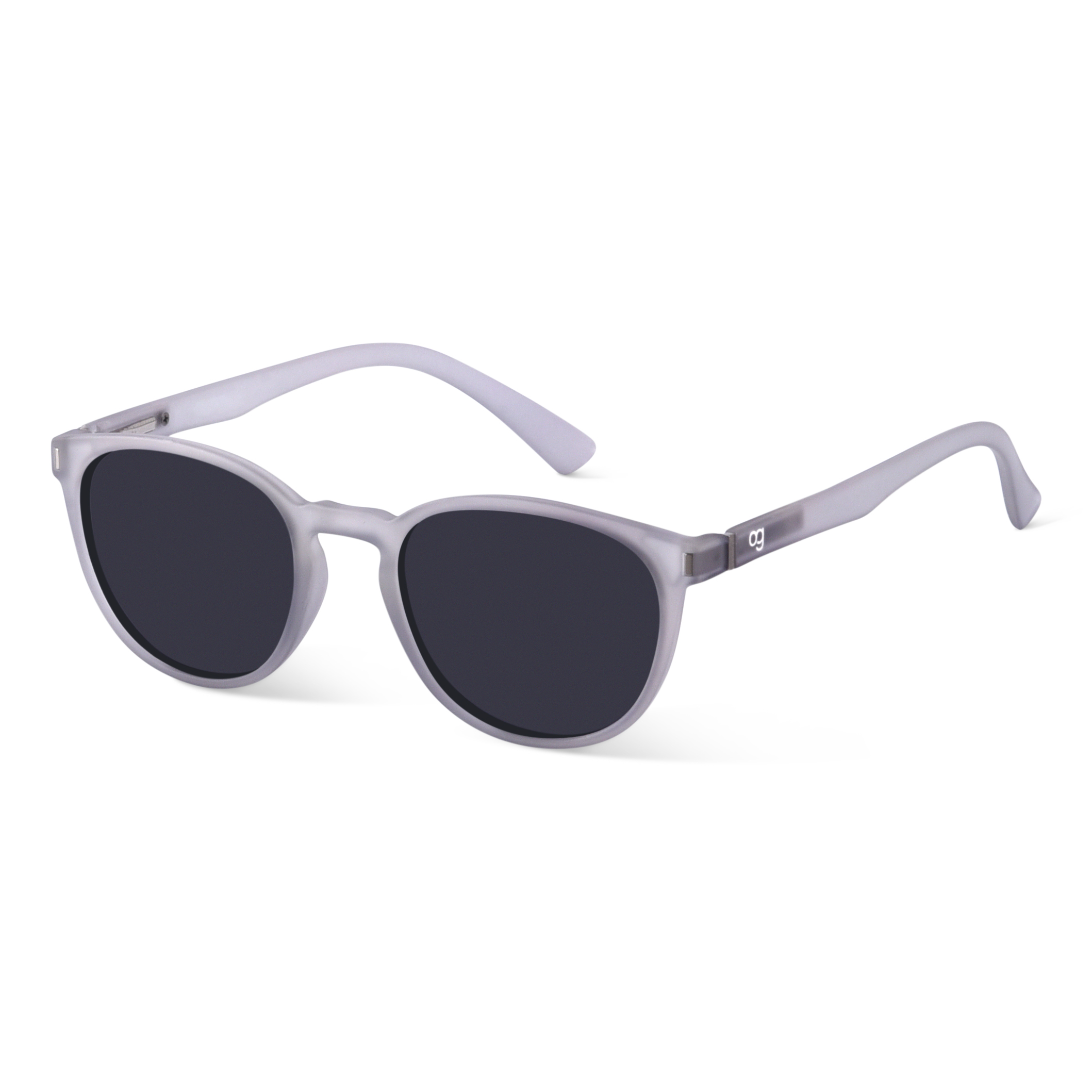 Grey round sunglasses hot sale