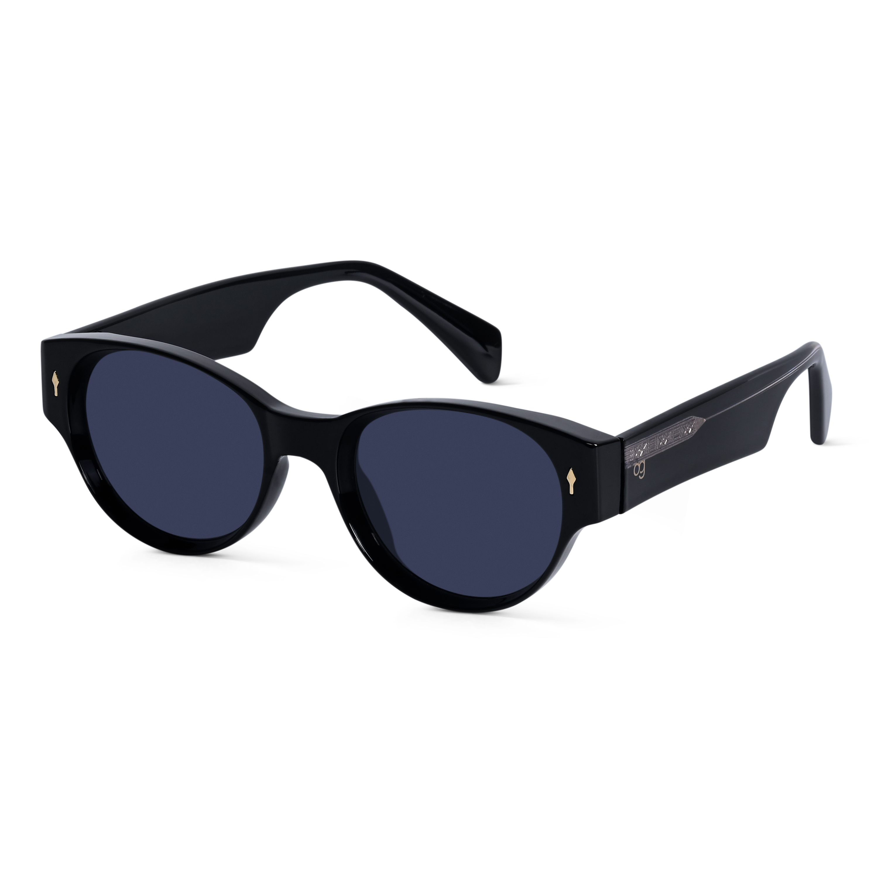 Sphere | Black Round Sunglasses | Black Lens - MG7609