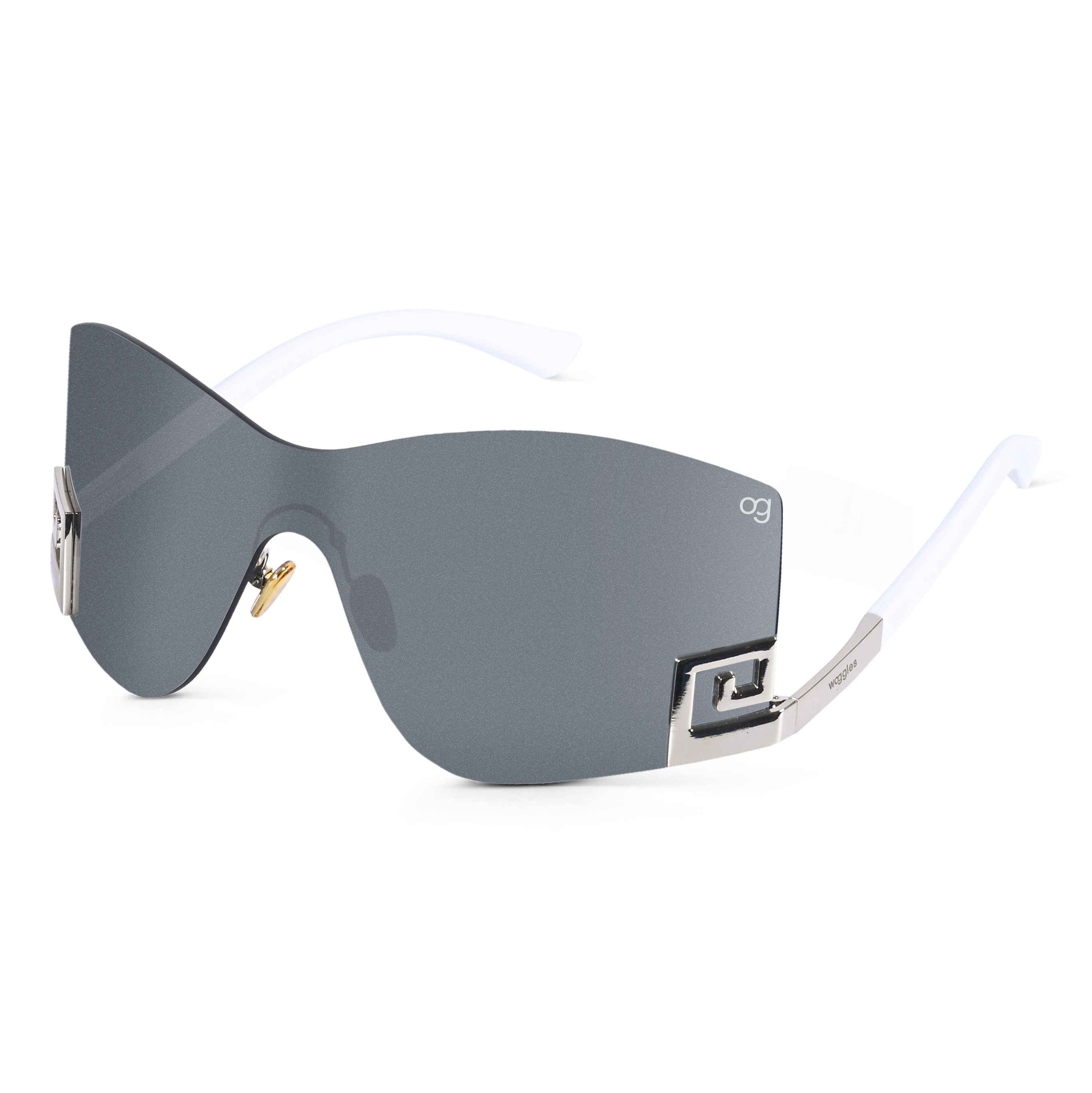 White shield clearance sunglasses