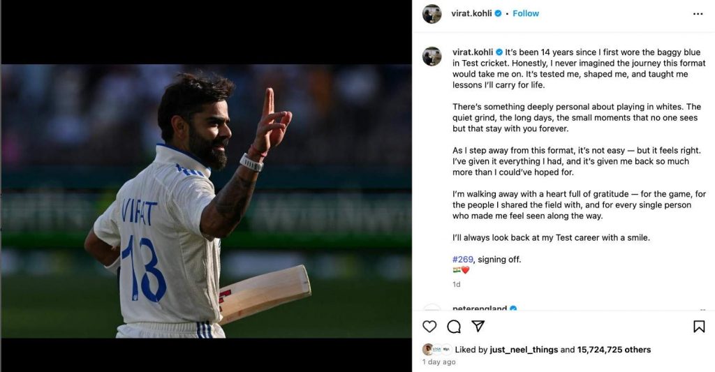 Virat Kohli retirement