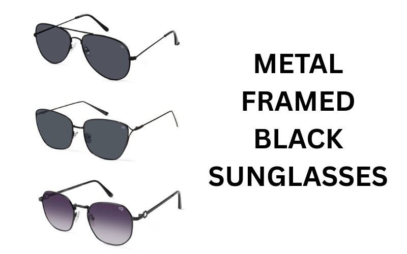 Metal Framed black sunglasses