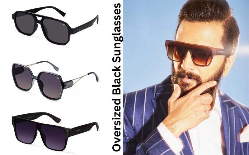 Oversized black shades